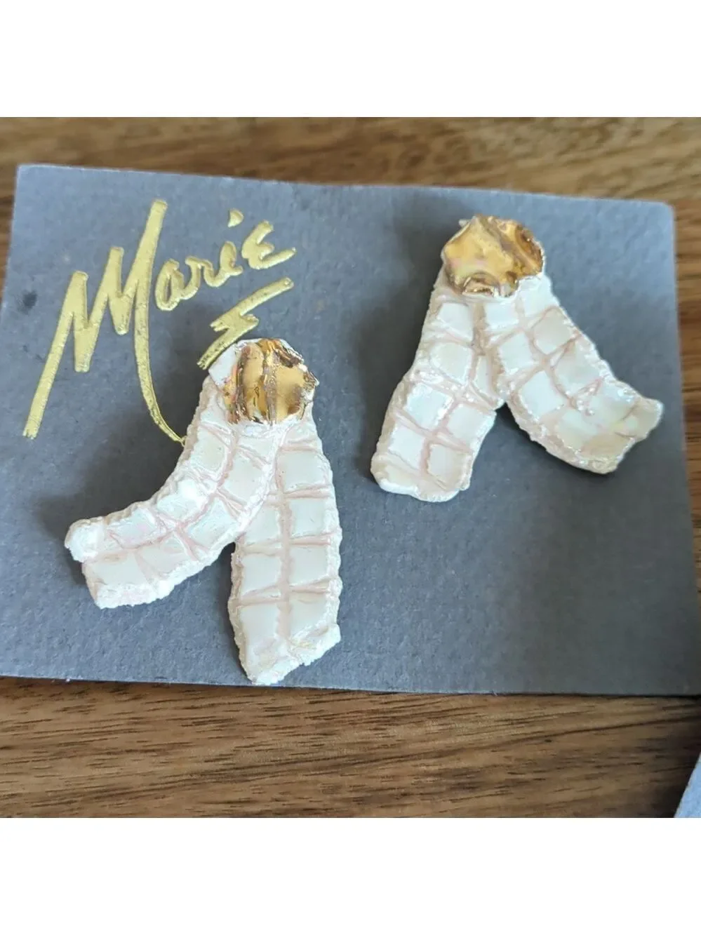 Hand Made‎ Ceramic Earrings Set Of 2 Pairs